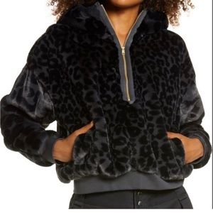 Jordan Court to Runway Faux Fur Pullover Halfzip